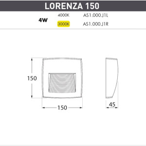 Подсветка для лестниц и ступеней Lorenza AS1.000.000.BXJ1L