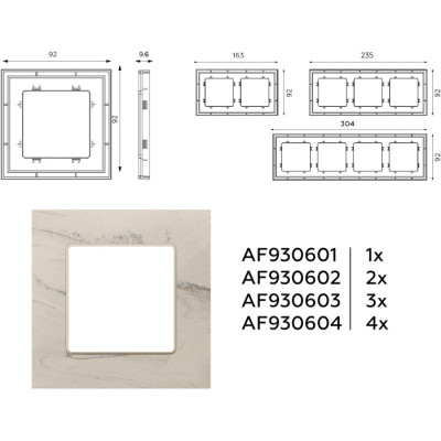 Рамка ALFA AF930604