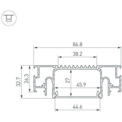 Профиль для светодиодной ленты STRETCH 055206