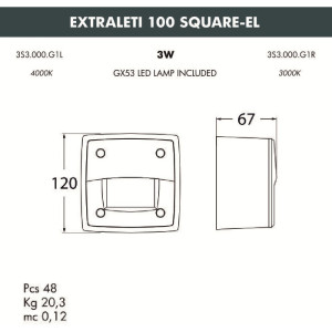 Подсветка для лестниц и ступеней Leti 3S3.000.000.WYG1L